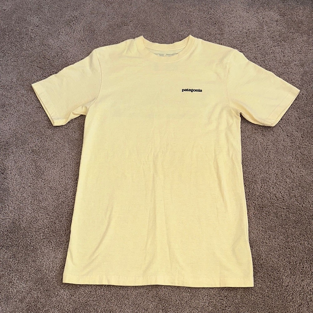 Yellow size small Patagonia tee shirt